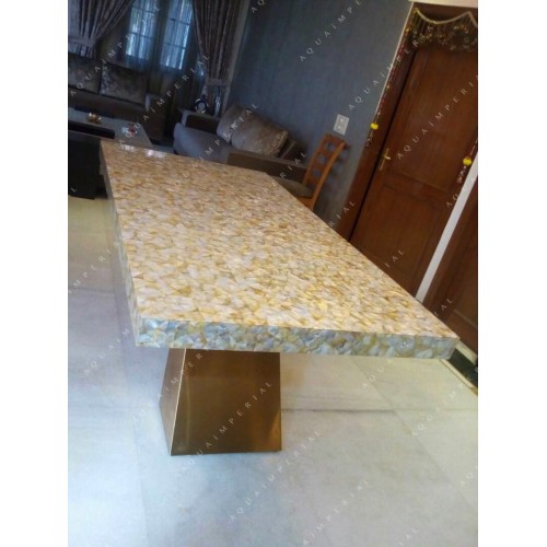 Golden Mother of Pearl Dining Top